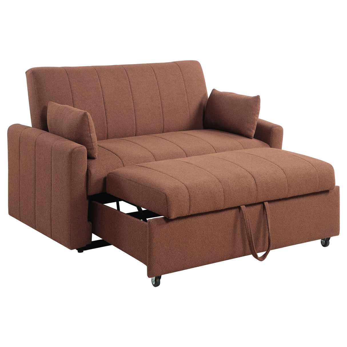 Portland Copper Boucle Upholstered Sleeper Sofa Bed