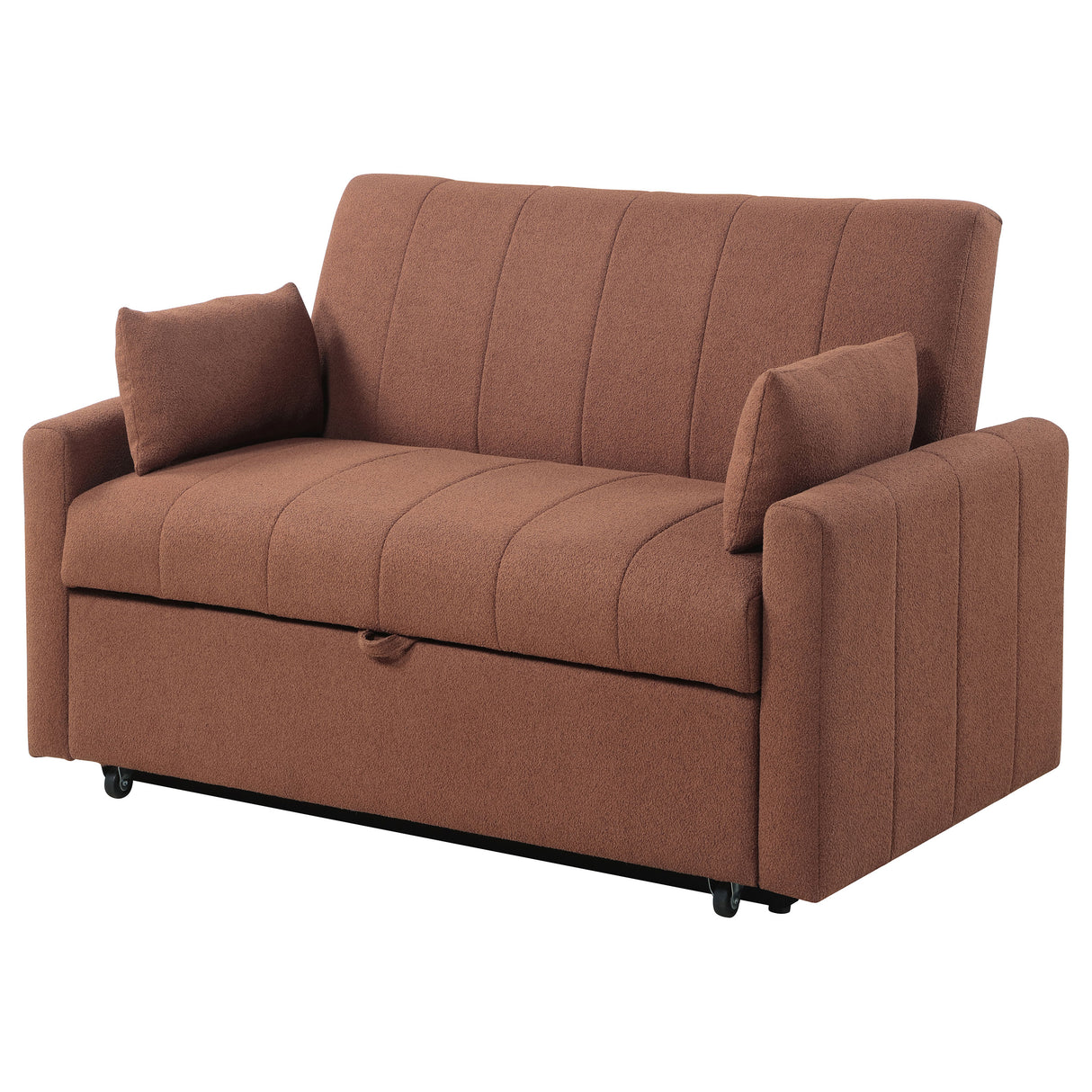Portland Copper Boucle Upholstered Sleeper Sofa Bed