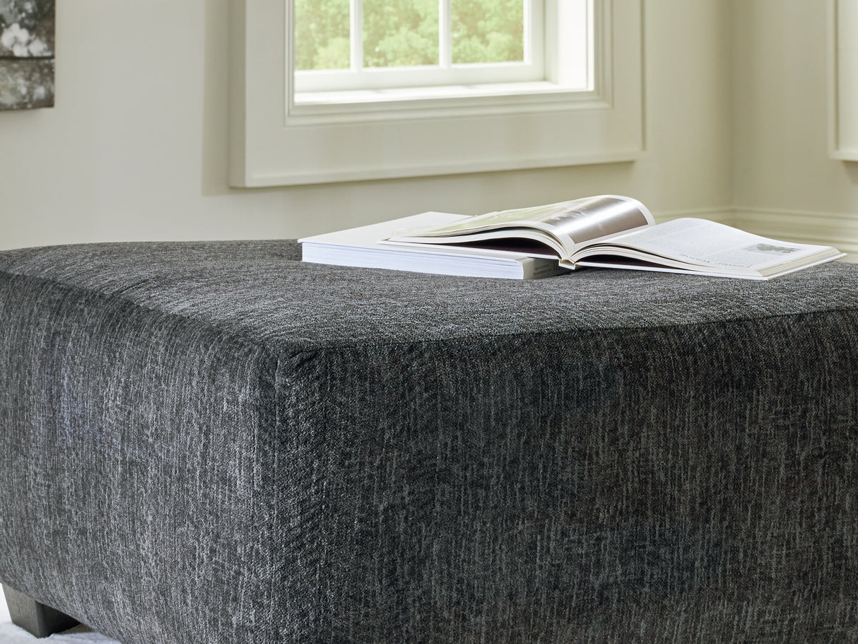 Biddeford Shadow Oversized Swivel Chair And Ottoman