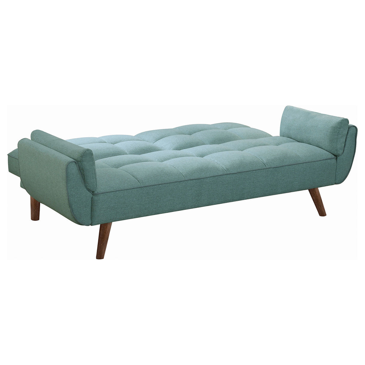 Caufield Biscuit-Tufted Sofa Bed Turquoise Blue