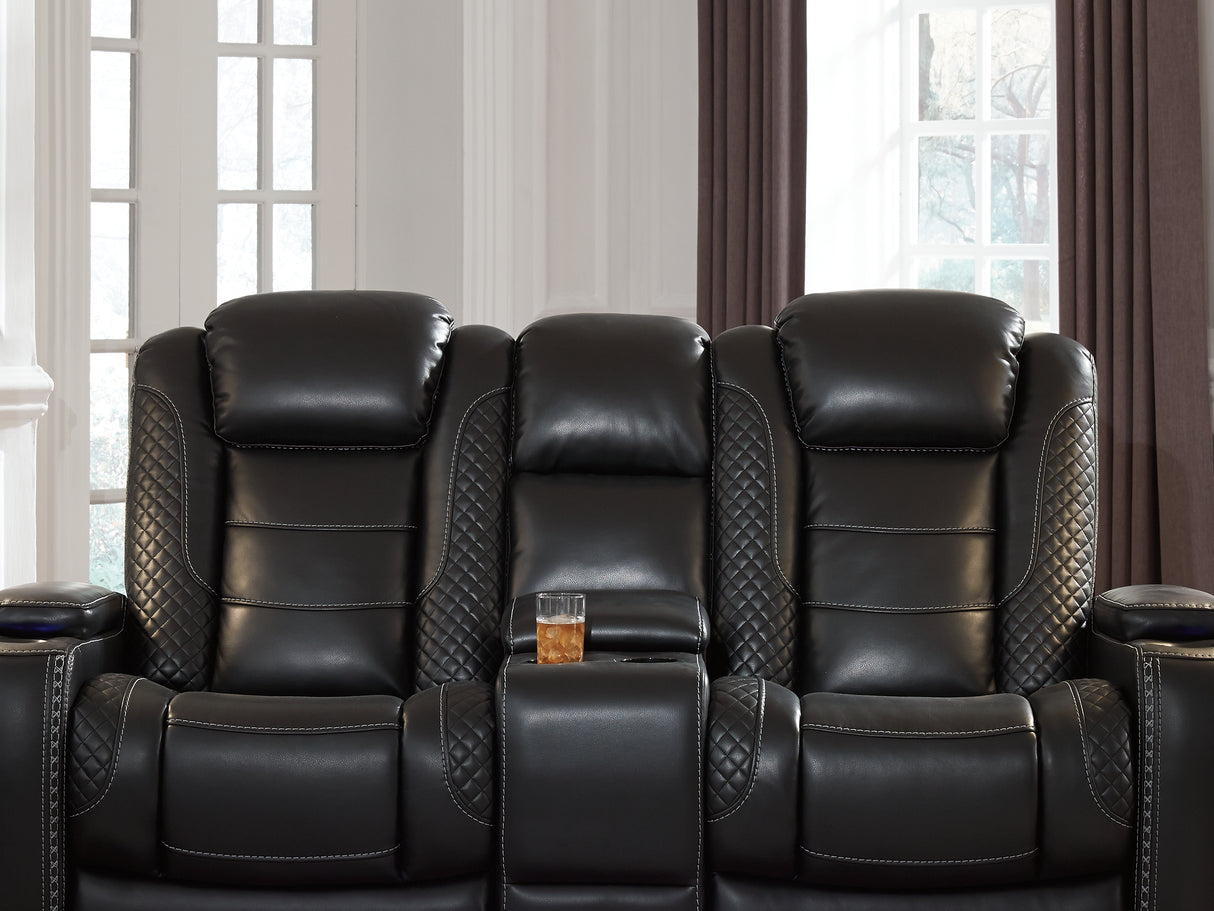 Party Time Midnight Power Reclining Sofa And Loveseat With Recliner