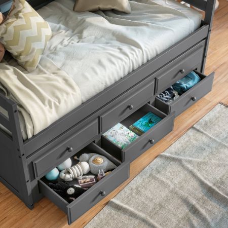 Darcie Gray Finish Captain Bed