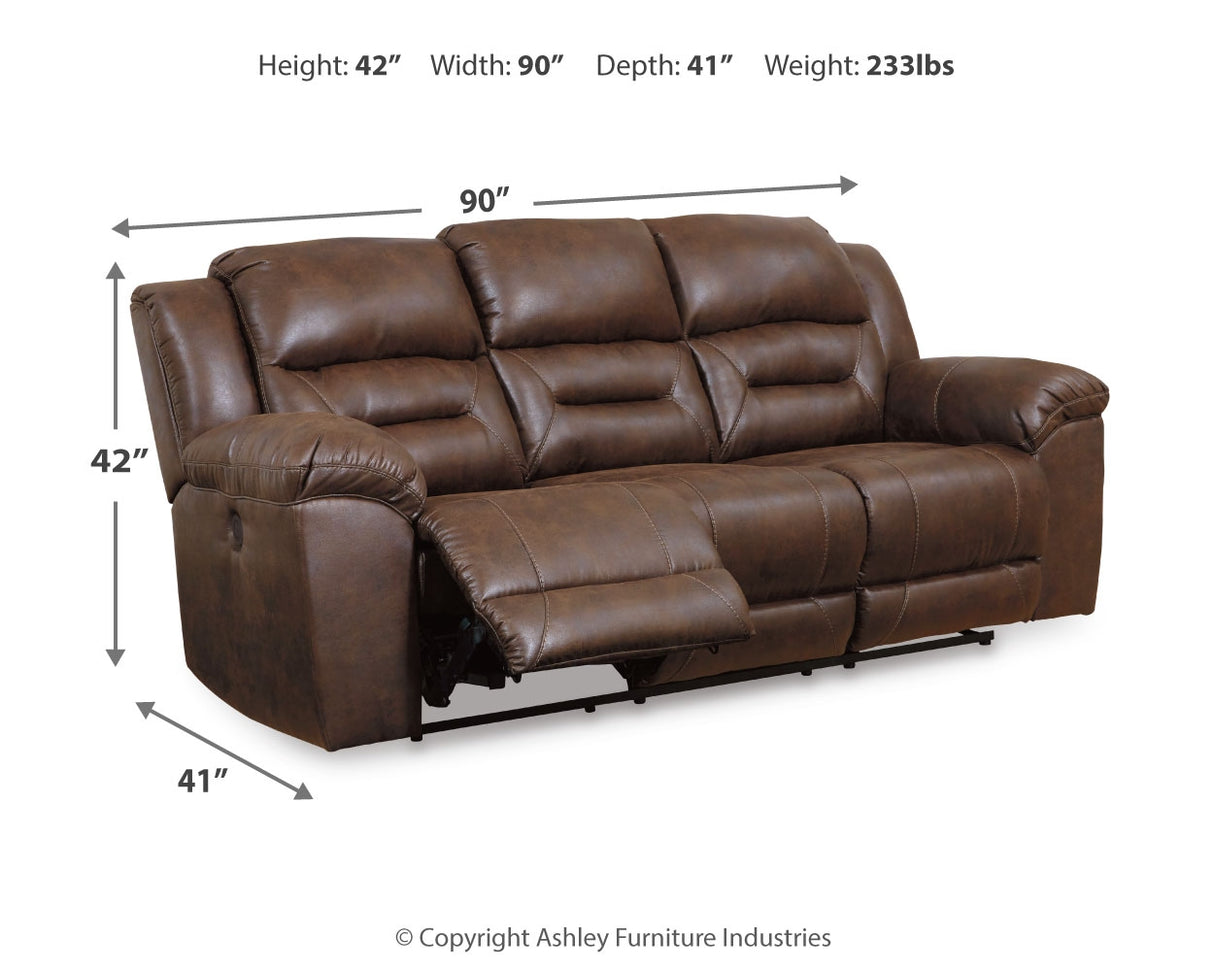 Stoneland Chocolate Power Reclining Sofa