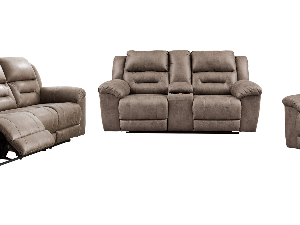 Stoneland Fossil Reclining Sofa, Loveseat And Recliner