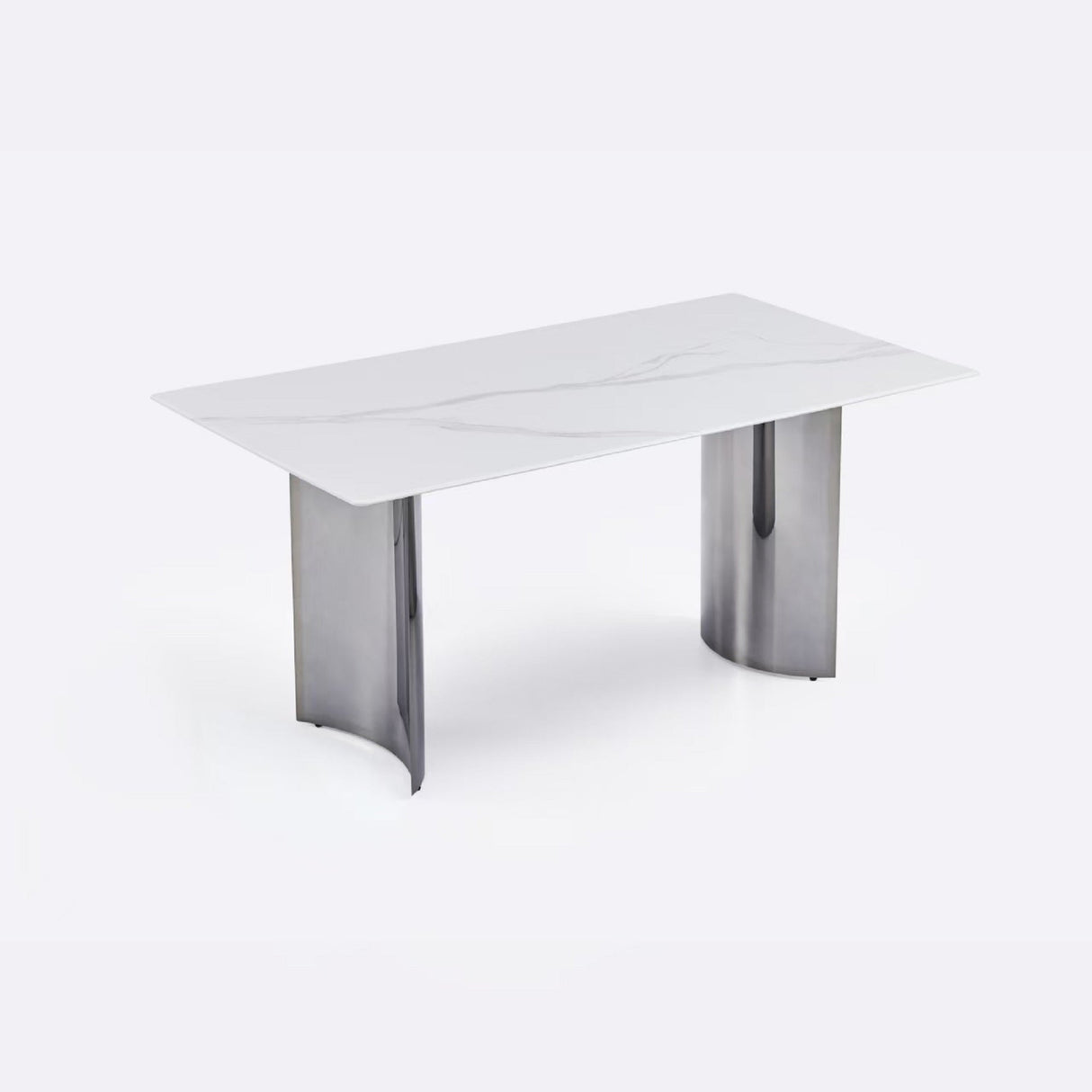 Black Stainless Steel Base Dining table
