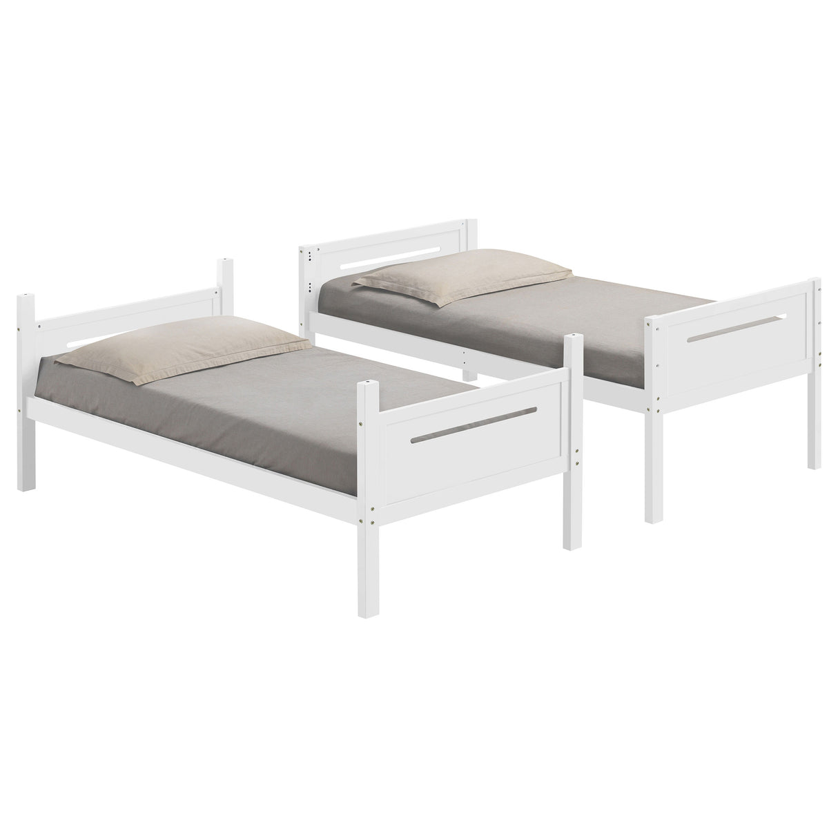 Littleton White Wood Twin Over Bunk Bed