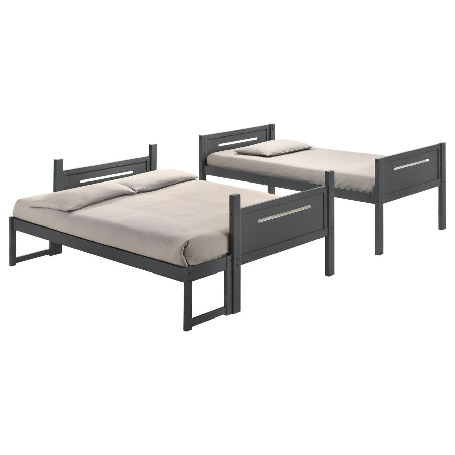 Littleton Grey Wood Twin Over Full Bunk Bed