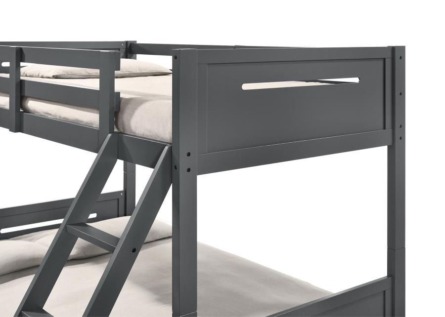 Littleton Grey Wood Twin Over Full Bunk Bed