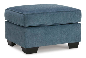 Cashton Blue Ottoman