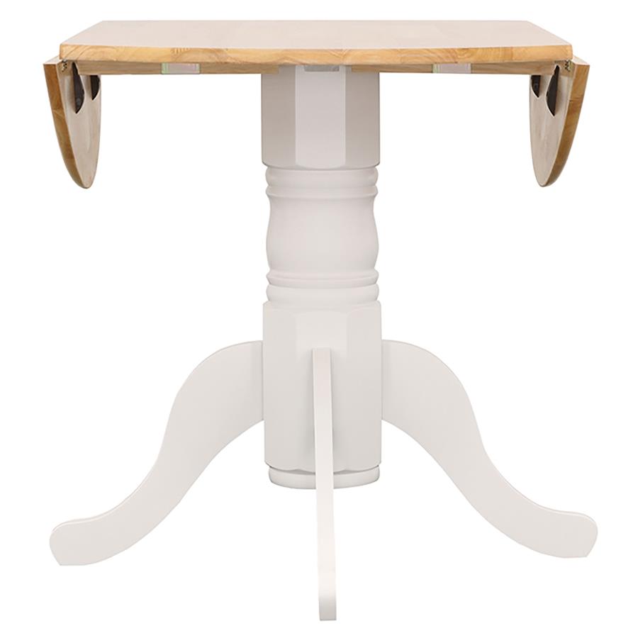 Allison White Round 40-Inch Drop Leaf Extension Dining Table
