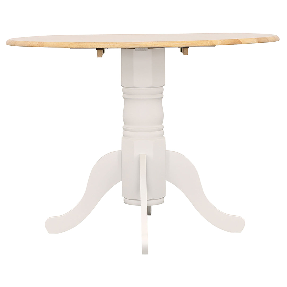 Allison White Round 40-Inch Drop Leaf Extension Dining Table