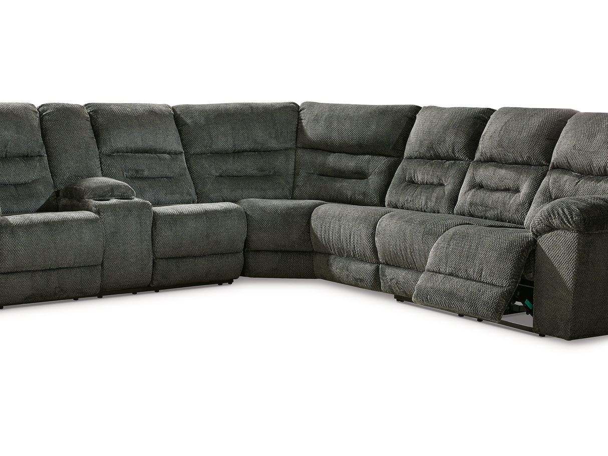 Nettington Smoke 4-Piece Power Reclining Sectional