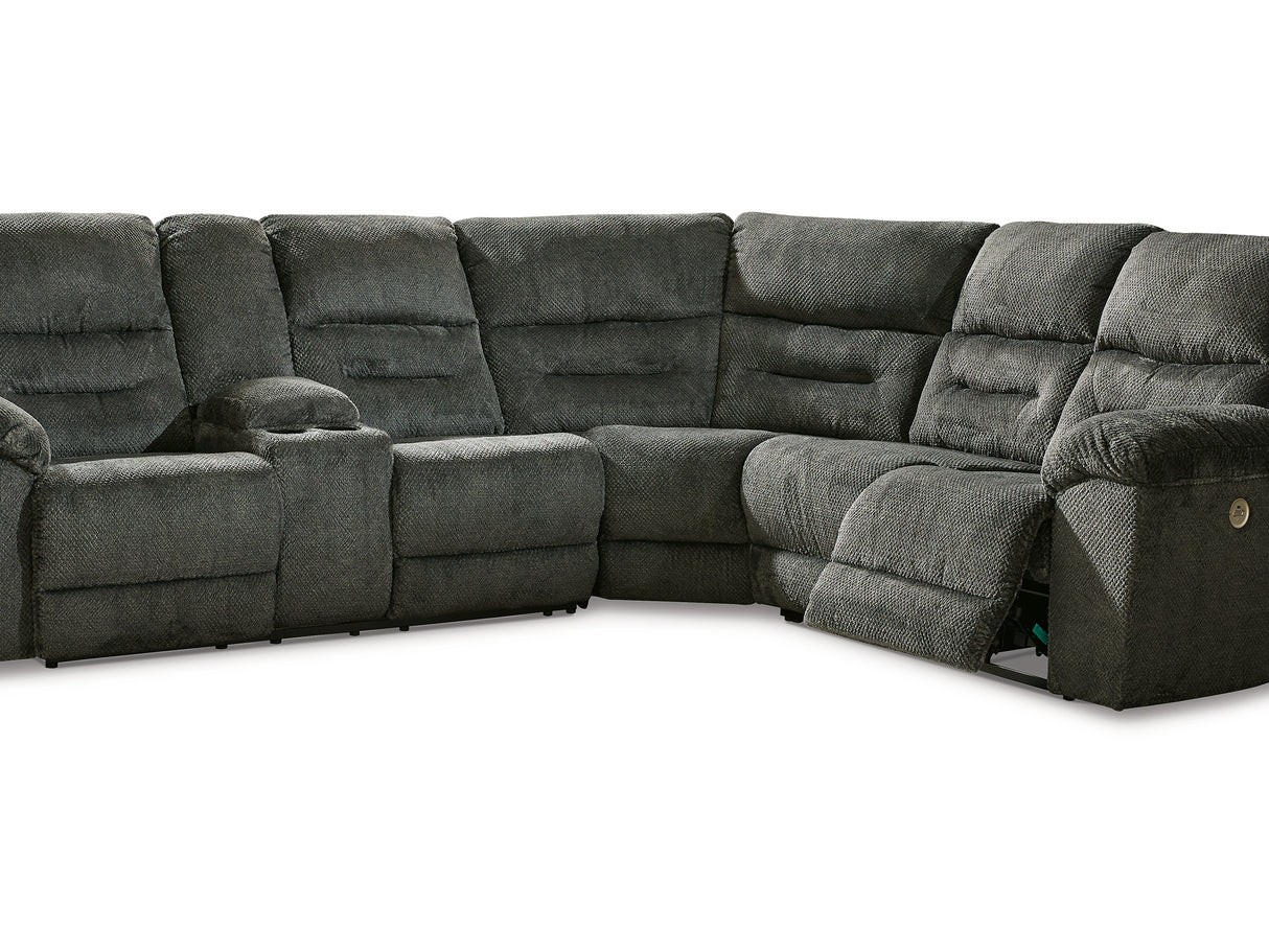Nettington Smoke 3-Piece Power Reclining Sectional