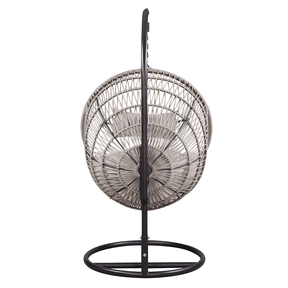 Vasant Beige Fabric & Rope Hanging Chair