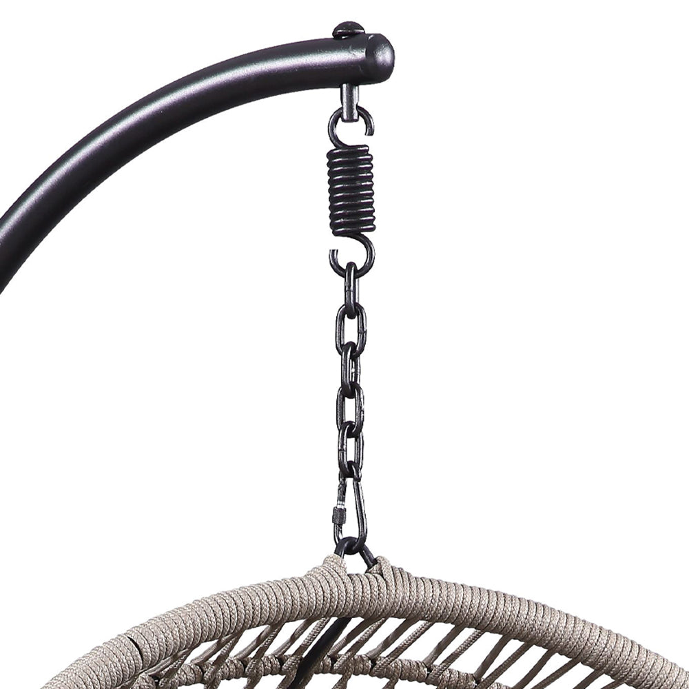 Vasant Beige Fabric & Rope Hanging Chair