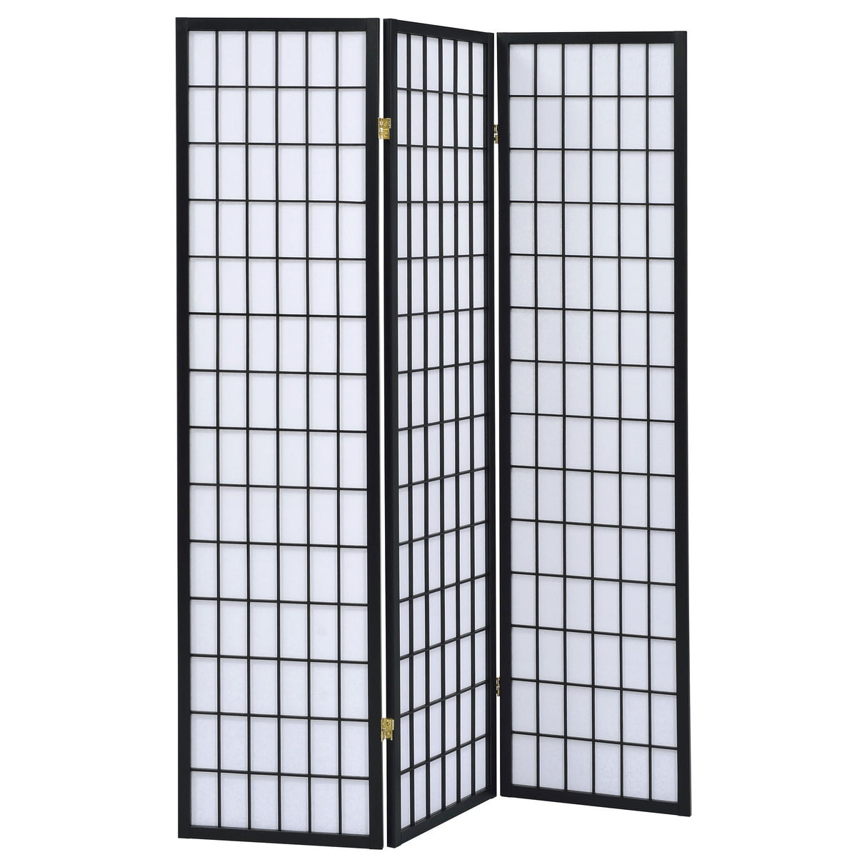 Carrie 3-Panel Folding Screen Black And White