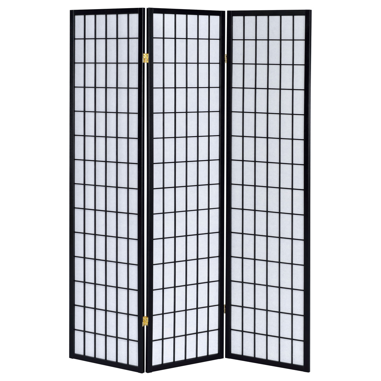 Carrie 3-Panel Folding Screen Black And White