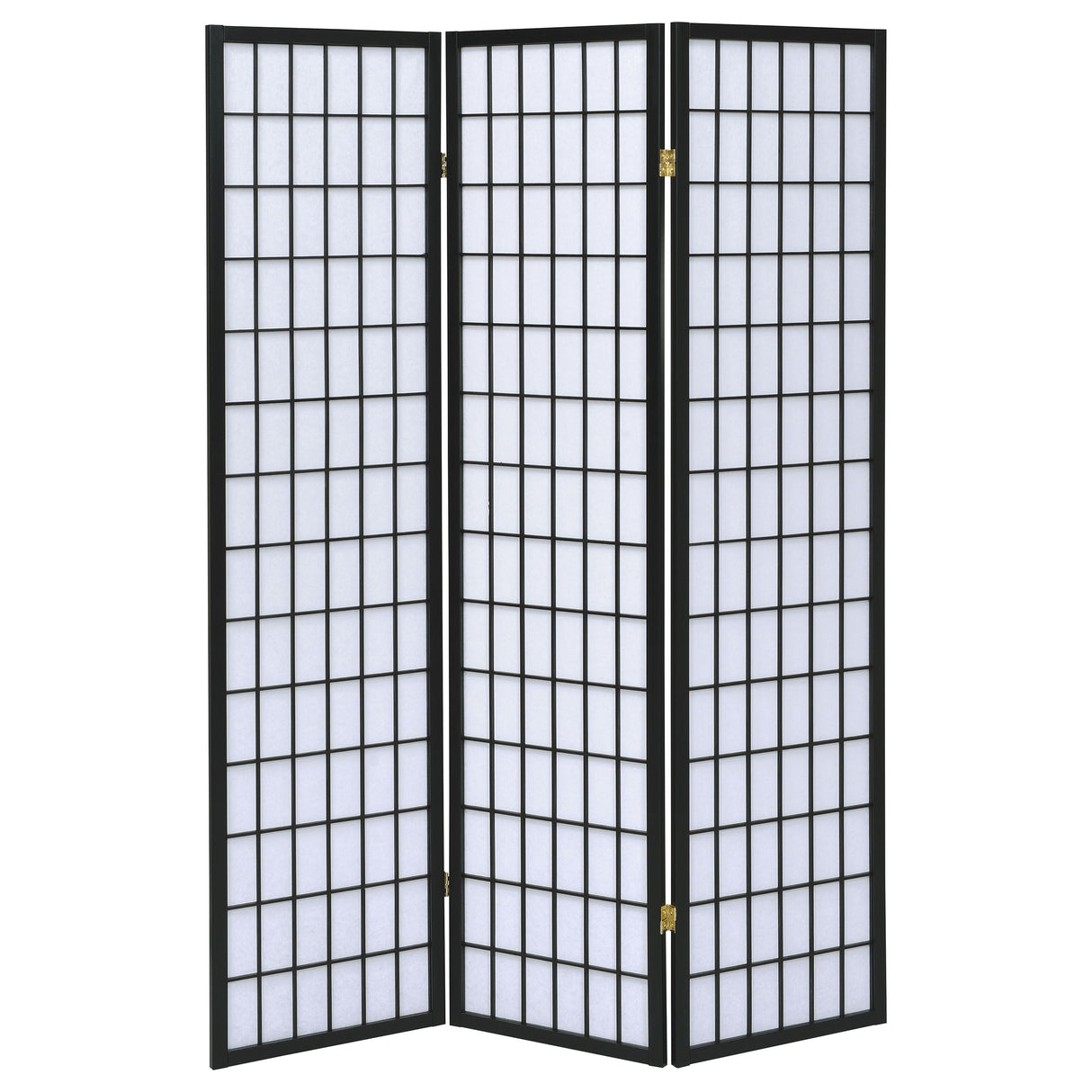 Carrie 3-Panel Folding Screen Black And White