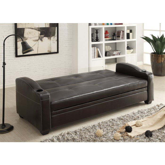 Caffery Exposed Feet With Faux Wood Elegant Lounger