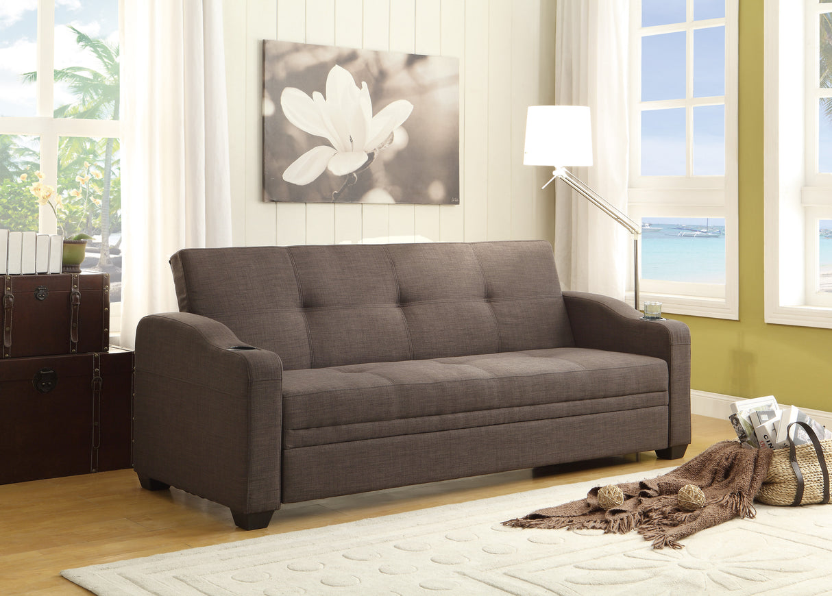 Caffery Exposed Feet With Faux Wood Elegant Lounger