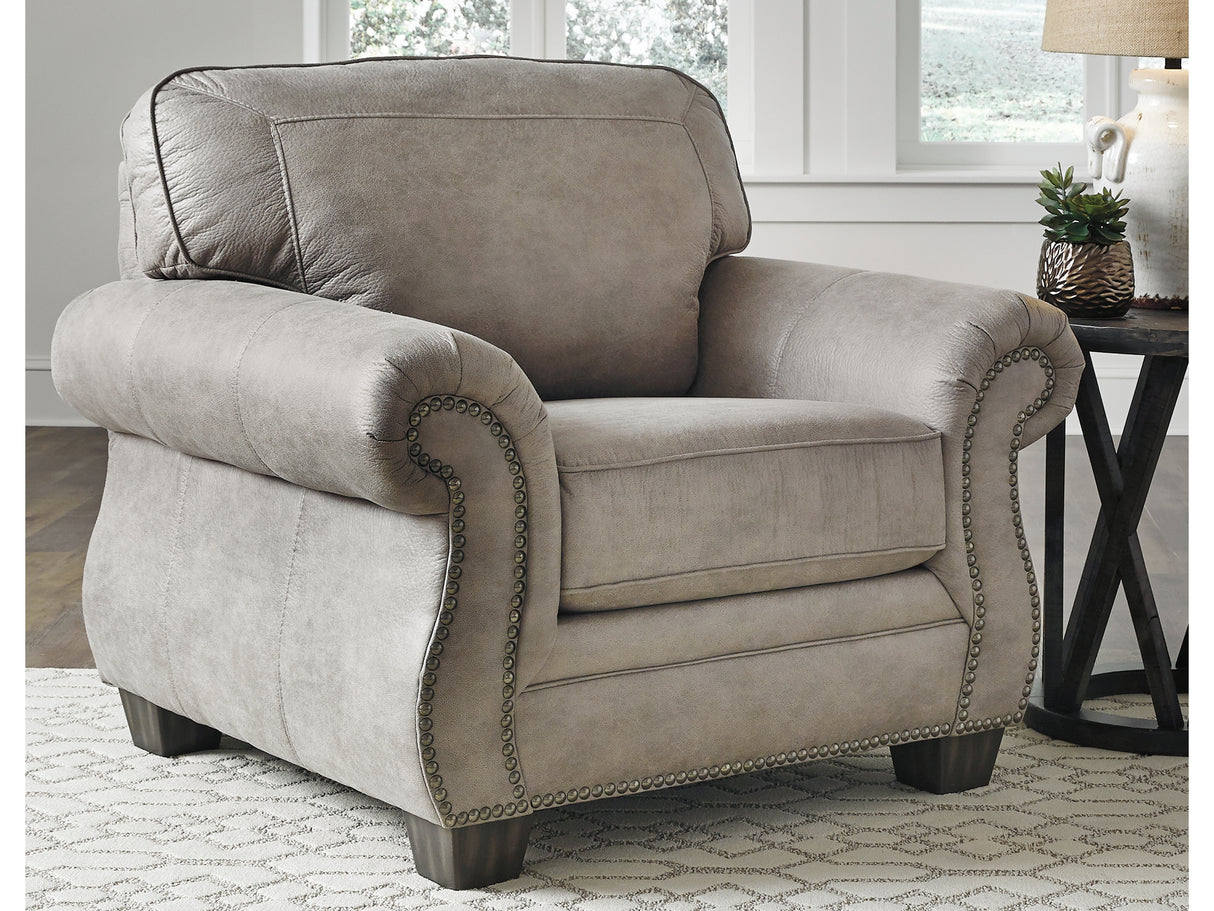 Olsberg Steel Sofa And Loveseat With Chair Ottoman