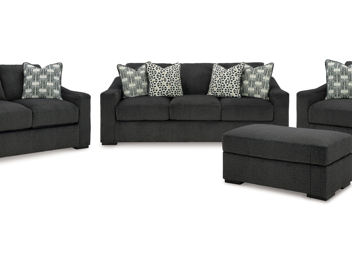 Wryenlynn Onyx Sofa, Loveseat, Oversized Chair And Ottoman