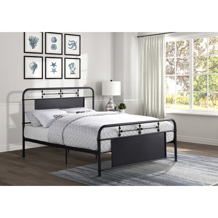Blanchard Mottled Silver Queen Platform Bed