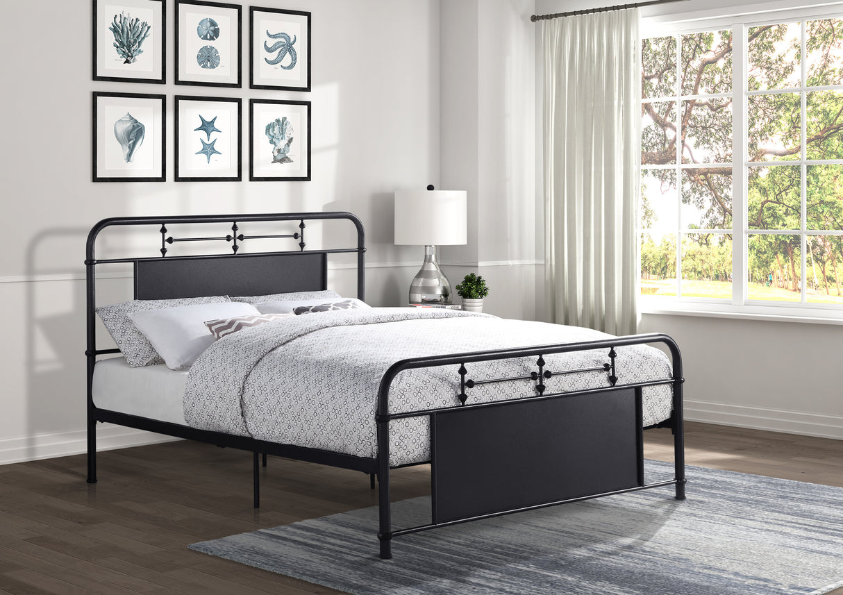 Blanchard Mottled Silver Full Platform Bed