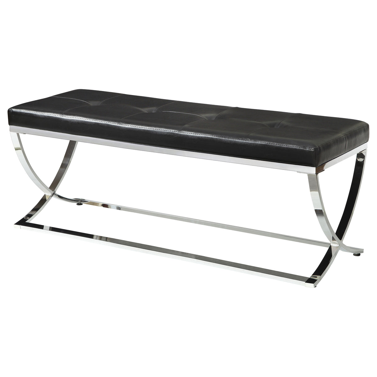 Walton Rectangle Upholstered Tufted Bench Black