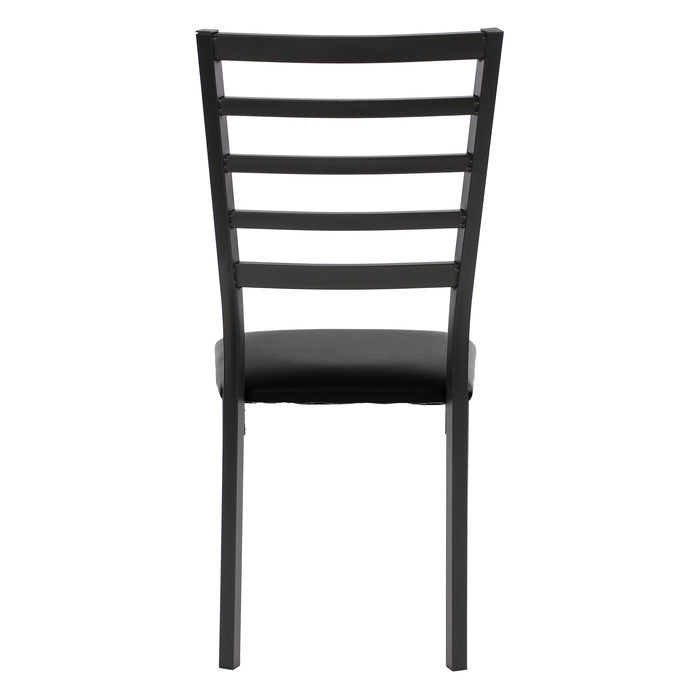 Flannery Black/Brown Side Chair, Set of 4