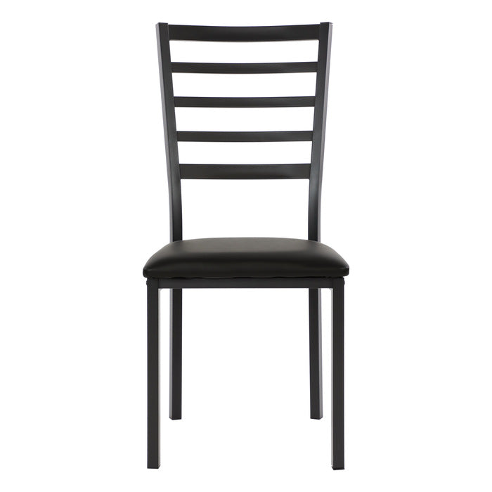 Flannery Black/Brown Side Chair, Set of 4