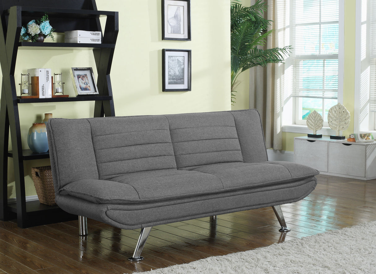 Julian Upholstered Sofa Bed With Pillow-Top Seating Grey