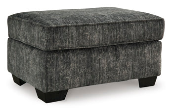 Lonoke Gunmetal Ottoman