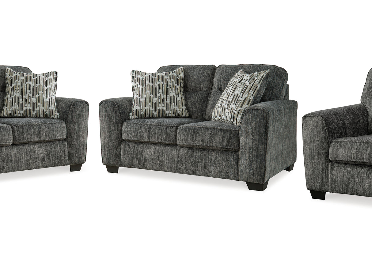 Lonoke Gunmetal 2 Loveseats And Chair