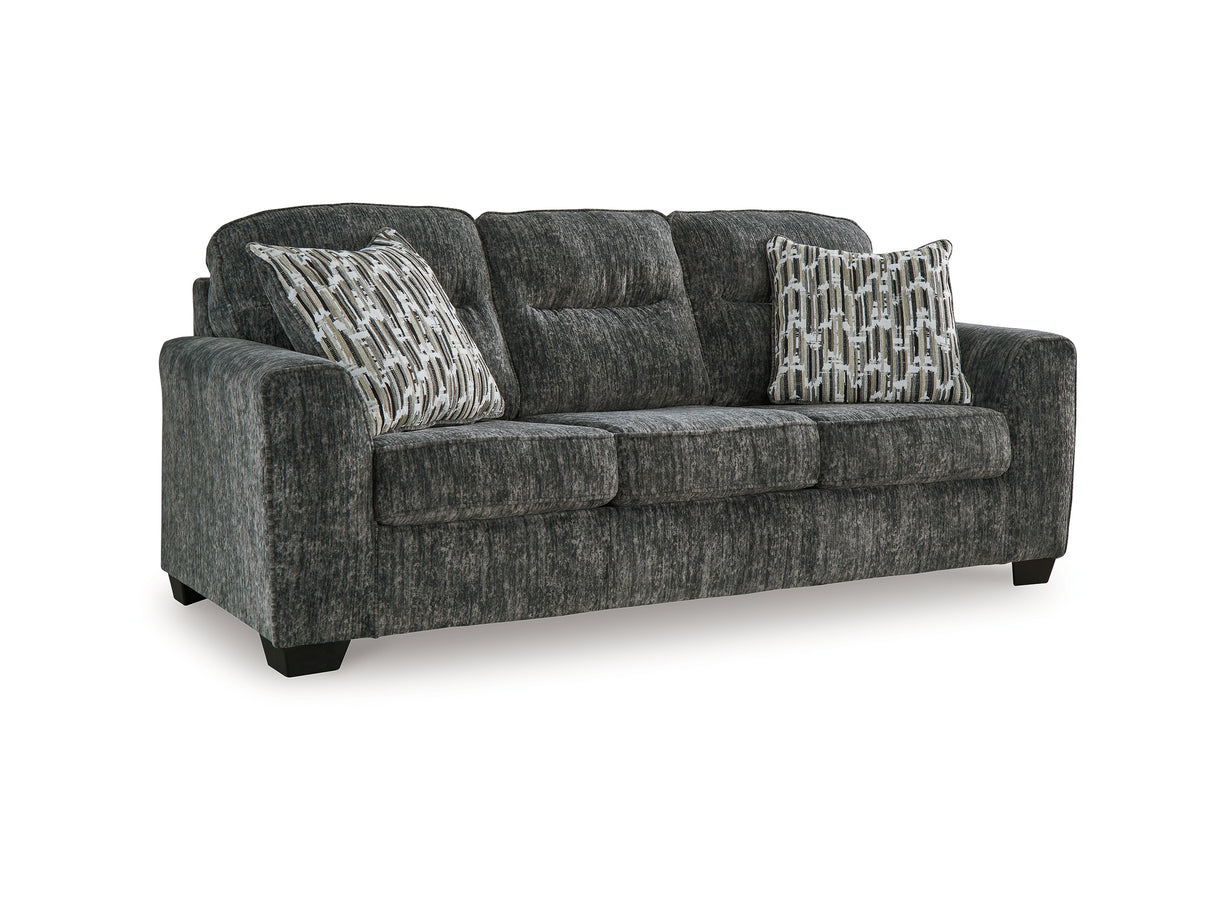 Lonoke Gunmetal Sofa, Loveseat, Oversized Chair And Ottoman