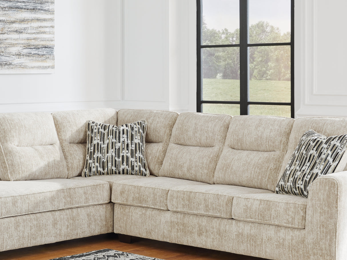 Lonoke Parchment 2-Piece Left-Arm Facing Sectional With Chaise