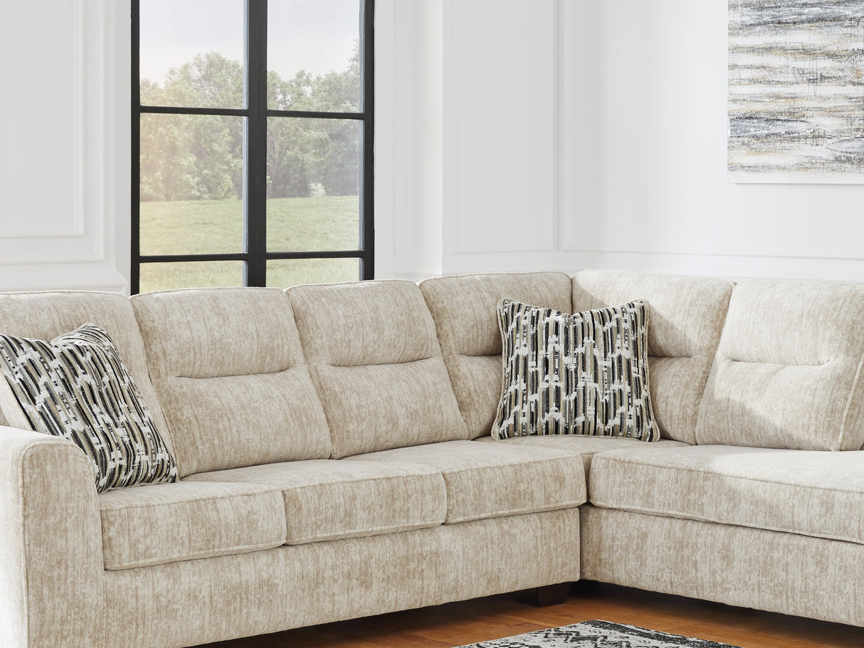 Lonoke Parchment 2-Piece Right-Arm Facing Sectional With Chaise