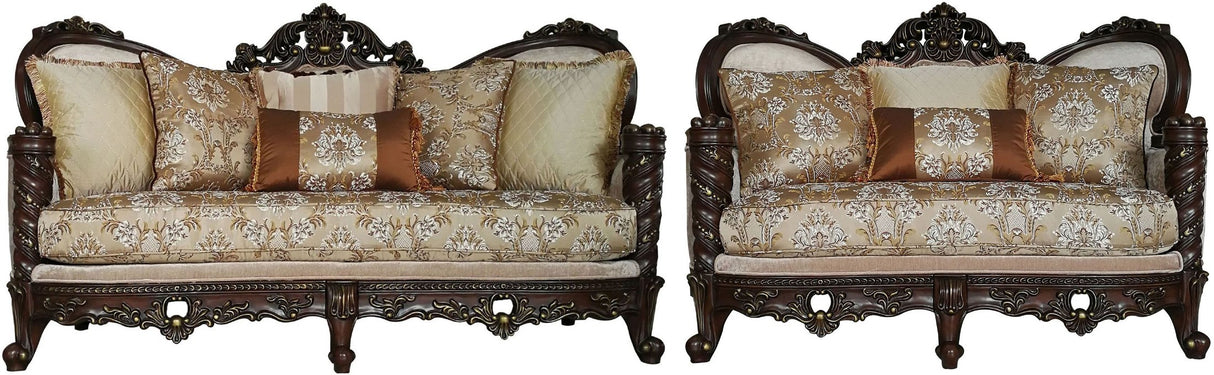 Devayne and Dark Walnut Living Room Set