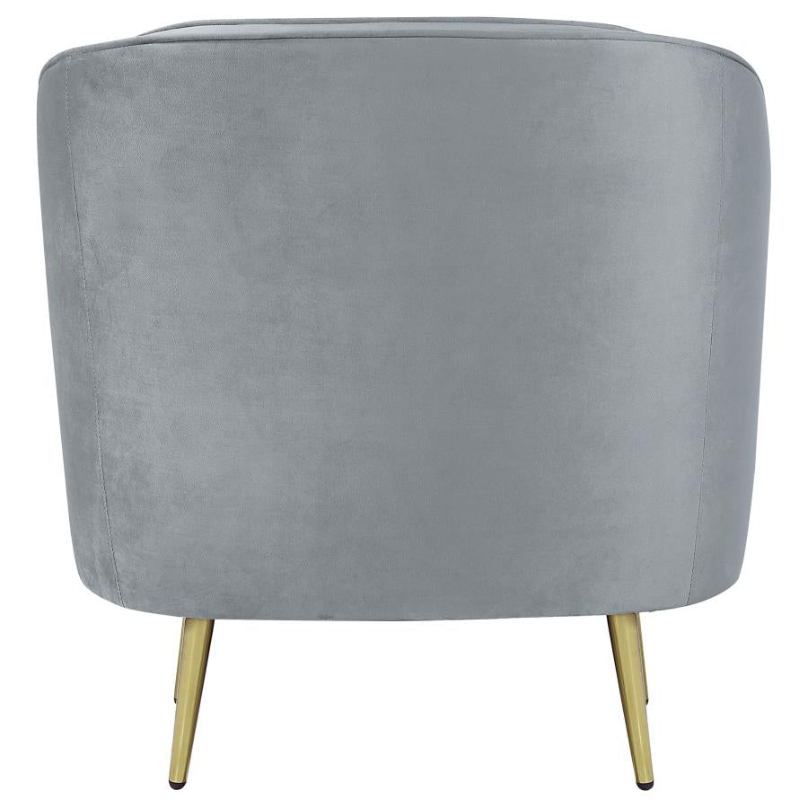 Sophia Upholstered Chair Grey And Gold