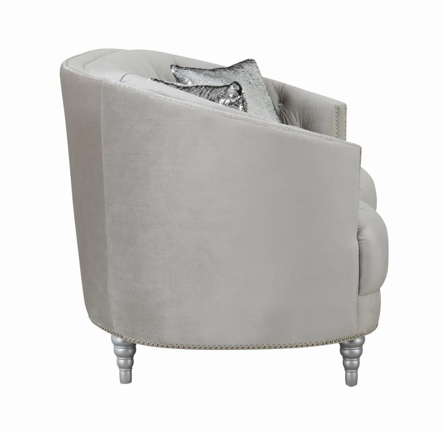 Avonlea Sloped Arm Tufted Sofa Grey