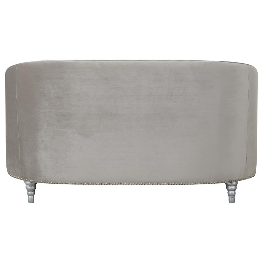 Avonlea Sloped Arm Tufted Loveseat Grey
