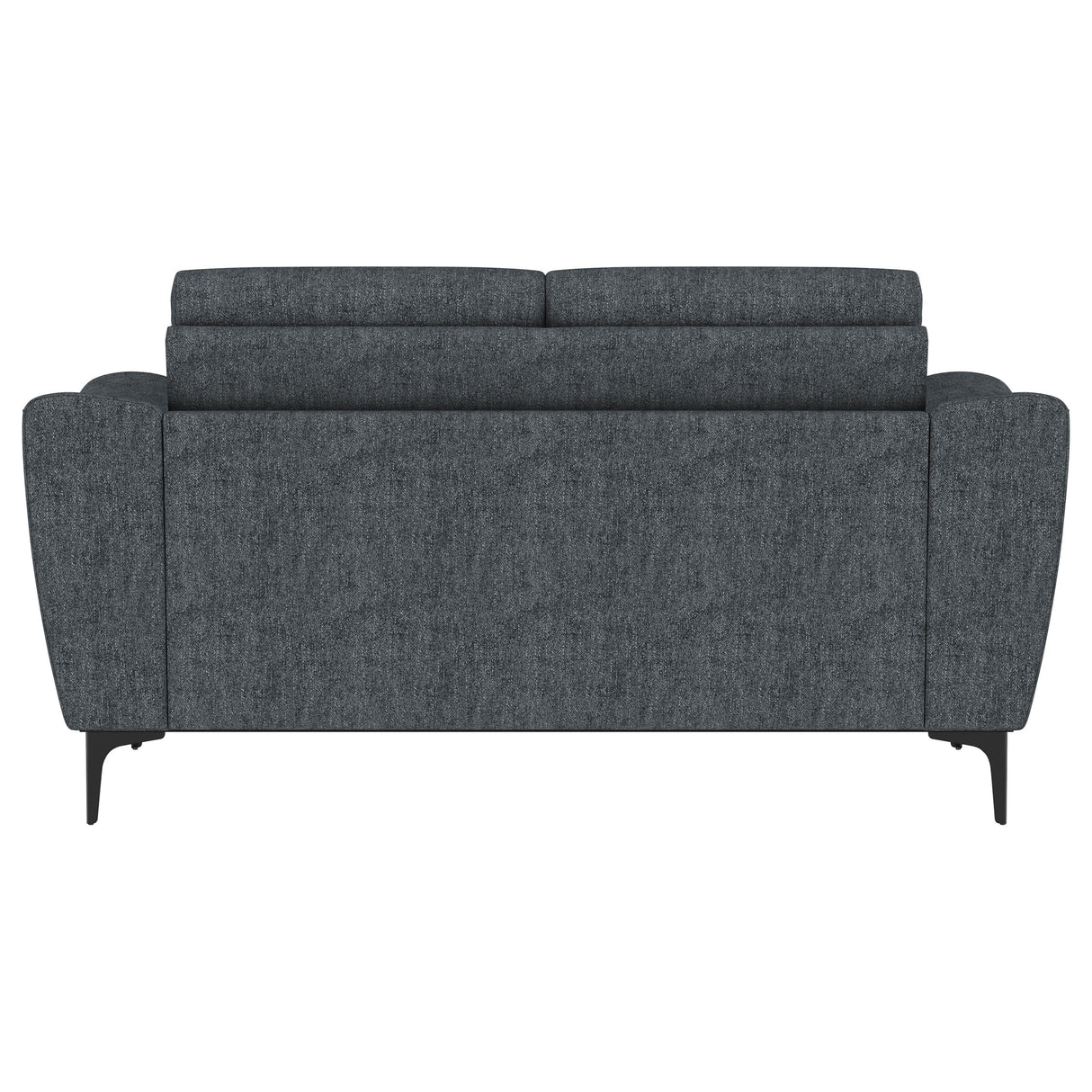 Nolan Upholstered Sloped Track Arm Loveseat Charcoal