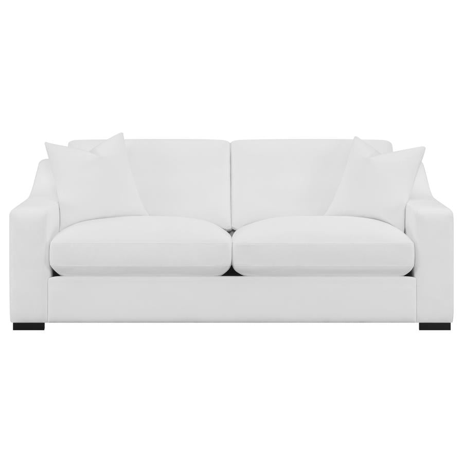 Ashlyn Upholstered Sloped Arms Sofa White