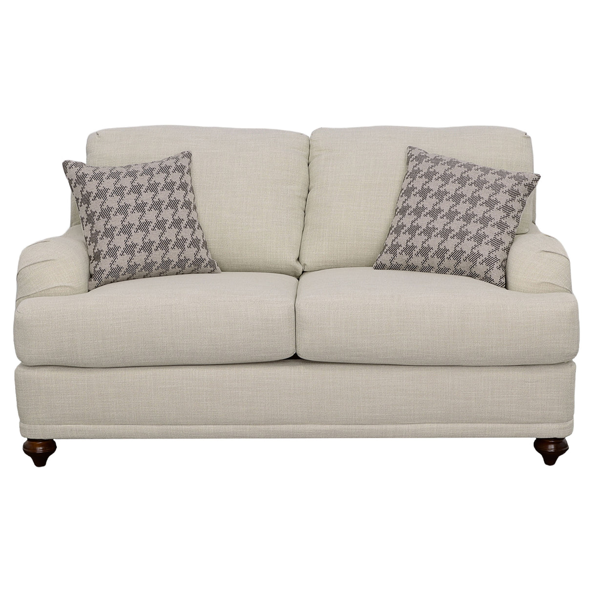 Glenn Cushion Back Loveseat Light Grey