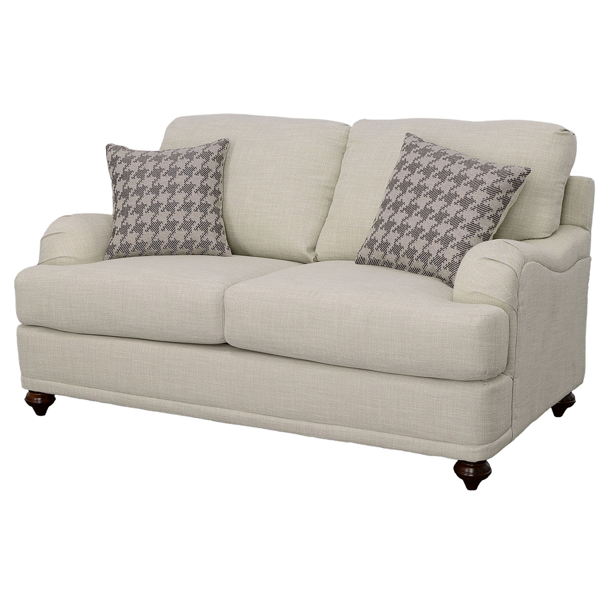 Glenn Cushion Back Loveseat Light Grey