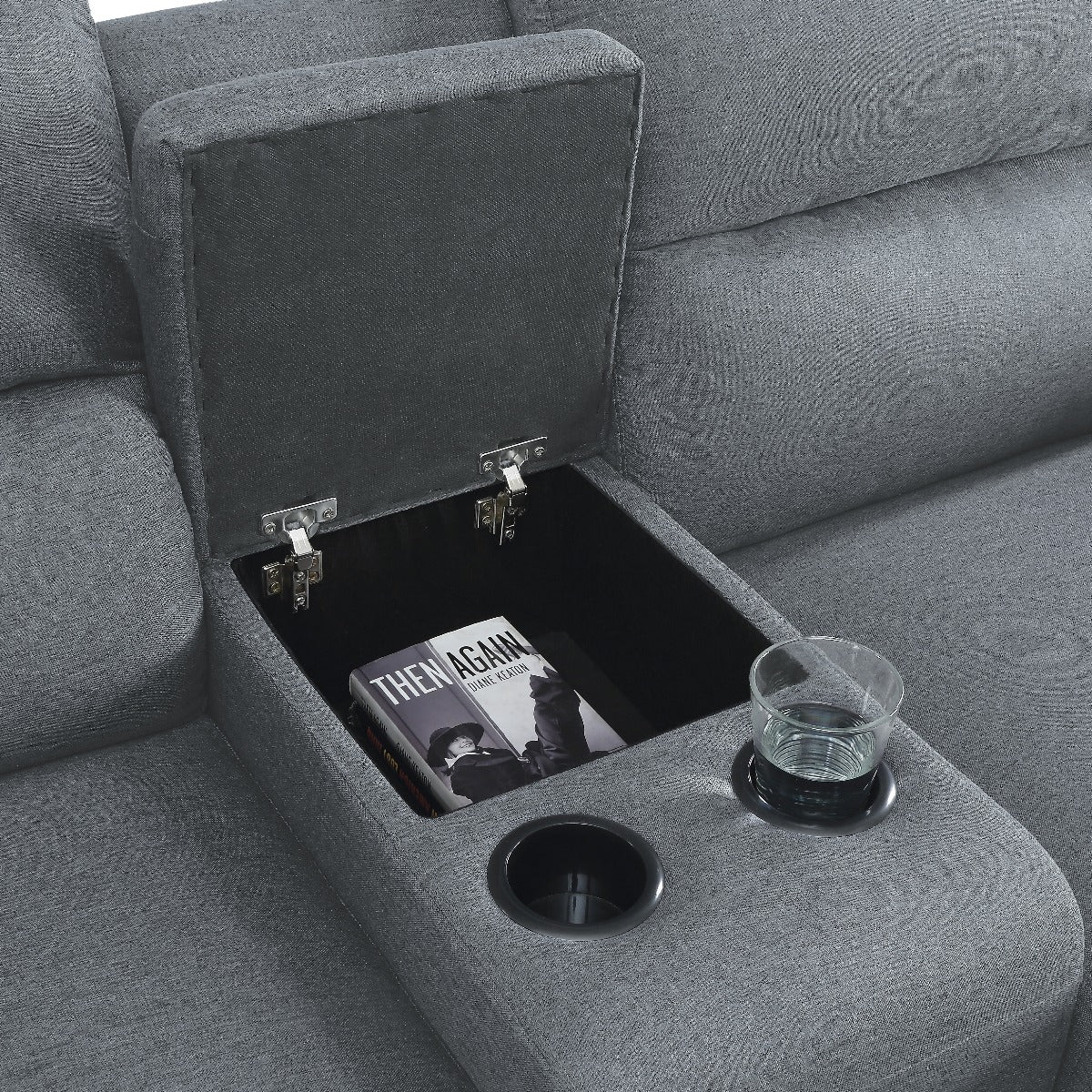 Walcher Gray Linen Sectional Sofa