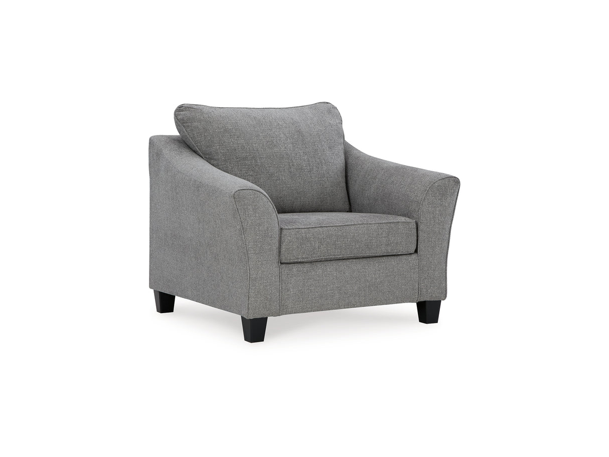 Mathonia Smoke Oversized Chair And Ottoman