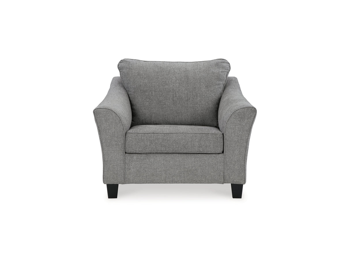 Mathonia Smoke Oversized Chair And Ottoman