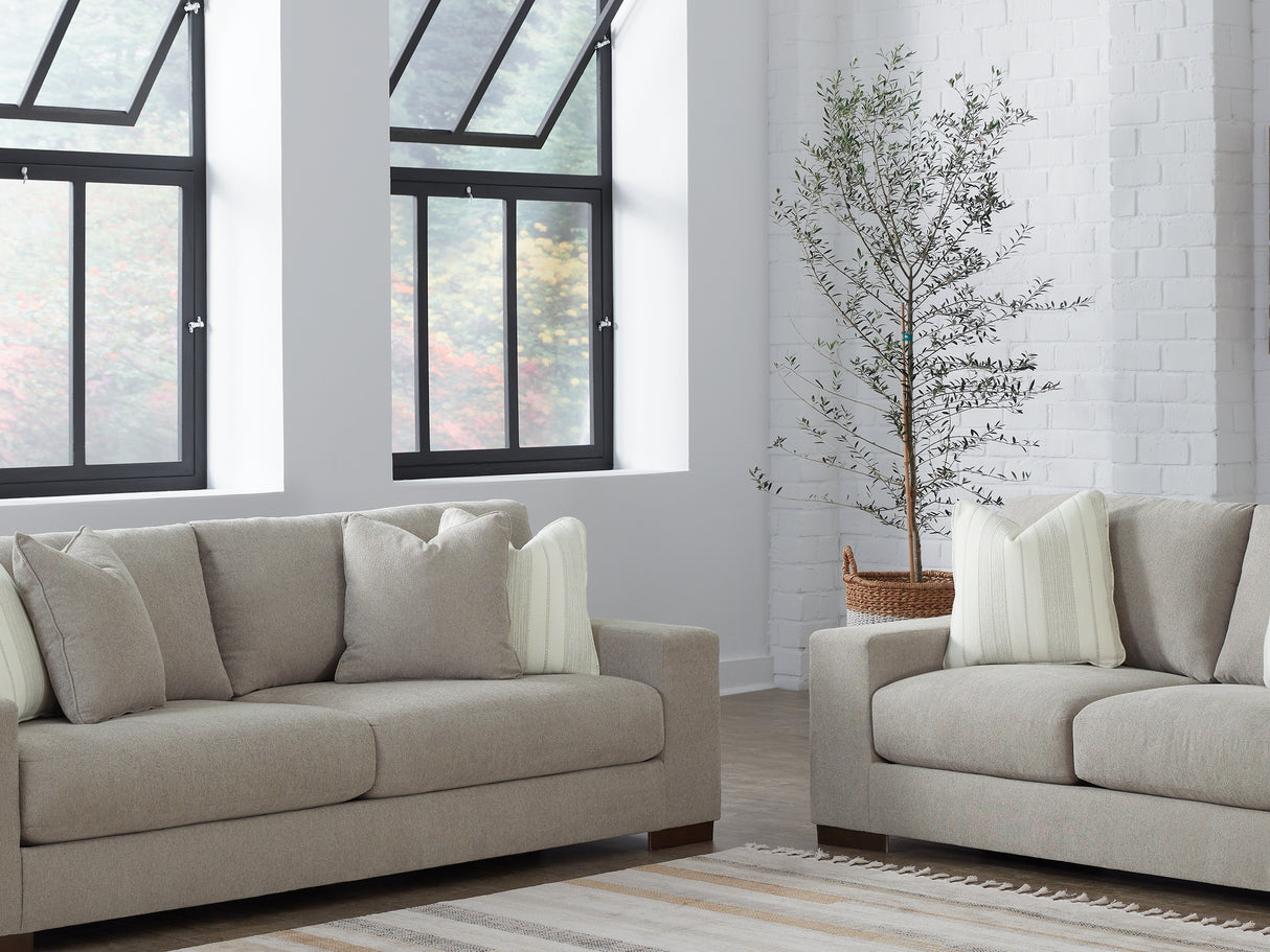 Maggie Flax Sofa, Loveseat, Oversized Chair And Ottoman