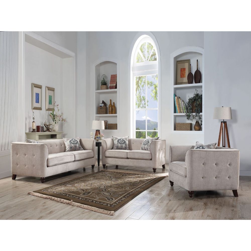 Cyndi Tan Velvet Loveseat